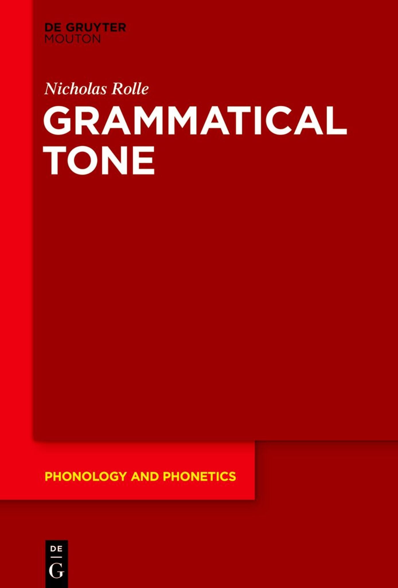 Cover image for Grammatical Tone ISBN 9783110669619